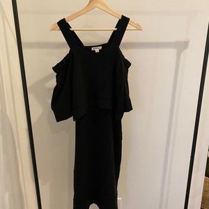 Whistles Black Off Shoulder Dress